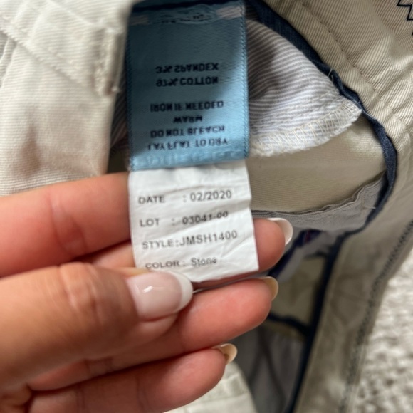 Johnnie-O off white neil stretch twill 9 inch shorts size 36 academia preppy E - Picture 9 of 9